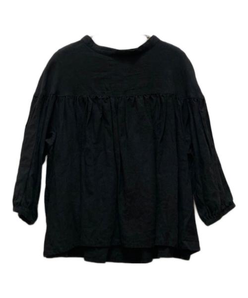 ina（イナ）ina (イナ) 胸切替ギャザーパフスリーブプルオーバー グレー サイズ:Freeの古着・服飾アイテム