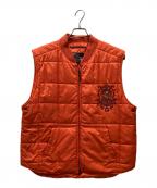 POLO RALPH LAURENポロ・ラルフローレン）の古着「中綿刺繍ベスト」｜オレンジ