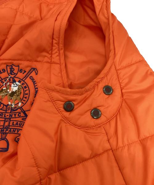 POLO RALPH LAUREN（ポロ・ラルフローレン）POLO RALPH LAUREN (ポロ・ラルフローレン) 中綿刺繍ベスト オレンジ サイズ:XLの古着・服飾アイテム