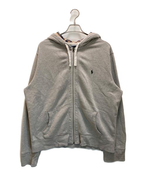 POLO RALPH LAUREN（ポロ・ラルフローレン）POLO RALPH LAUREN (ポロ・ラルフローレン) フード裏ネイティブジップパーカー グレー サイズ:XLの古着・服飾アイテム