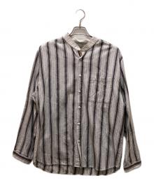 WAH YUMA ARIZ（ワー メーカー ユーマ アリゾナ）の古着「80's マオカラーシャツ」｜ホワイト×グレー