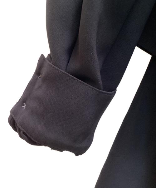 KUMIKYOKU（クミキョク）KUMIKYOKU (クミキョク) コンフォータブルドレープ フリルブラウス ネイビー サイズ:3の古着・服飾アイテム