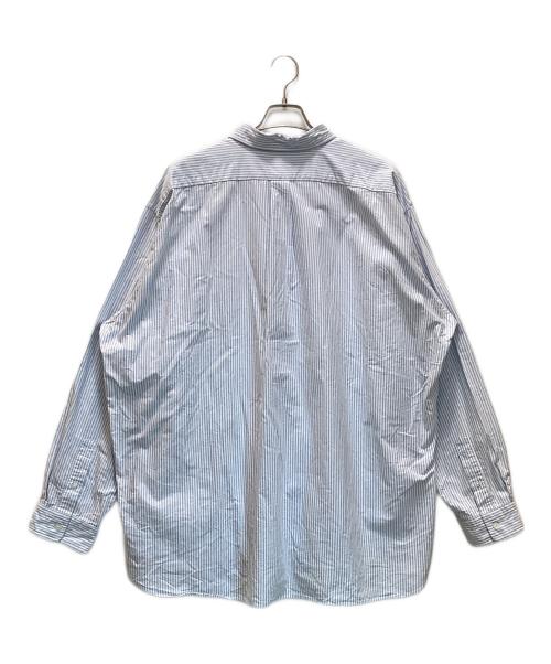 SSZ（エスエスズィー）SSZ (エスエスズィー) ボタンダウンストライプシャツ ブルー×ホワイト サイズ:Lの古着・服飾アイテム