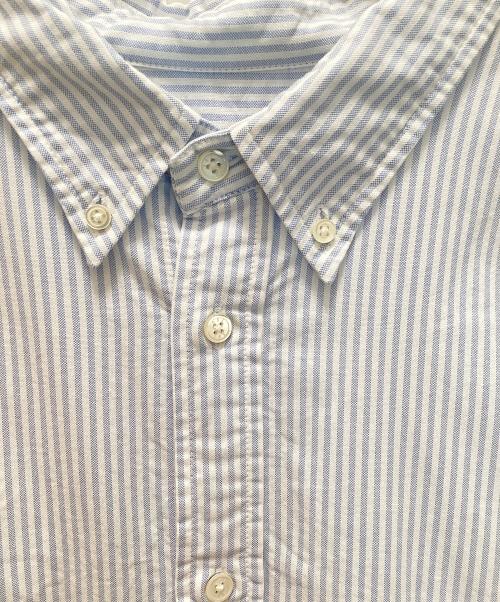 SSZ（エスエスズィー）SSZ (エスエスズィー) ボタンダウンストライプシャツ ブルー×ホワイト サイズ:Lの古着・服飾アイテム