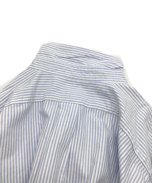 SSZ（エスエスズィー）SSZ (エスエスズィー) ボタンダウンストライプシャツ ブルー×ホワイト サイズ:Lの古着・服飾アイテム