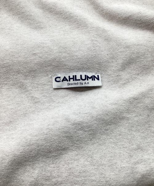 CAHLUMN CAHLUMN 233-1215（カウラム）CAHLUMN　CAHLUMN　233-1215 (カウラム) ワンポイントロゴスウェットカットソー アイボリー サイズ:XLの古着・服飾アイテム