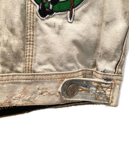 HERITAGE AMERICA（ヘリテージ アメリカ）HERITAGE AMERICA (ヘリテージ アメリカ) ワッペントラッカーデニムベスト ベージュ サイズ:XLの古着・服飾アイテム