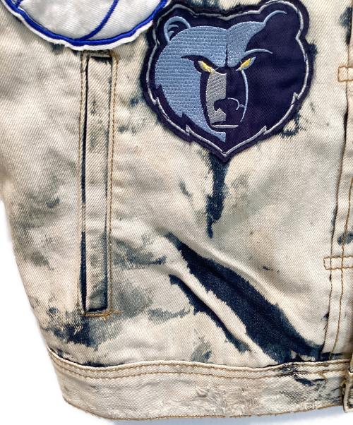 HERITAGE AMERICA（ヘリテージ アメリカ）HERITAGE AMERICA (ヘリテージ アメリカ) ワッペントラッカーデニムベスト ベージュ サイズ:XLの古着・服飾アイテム