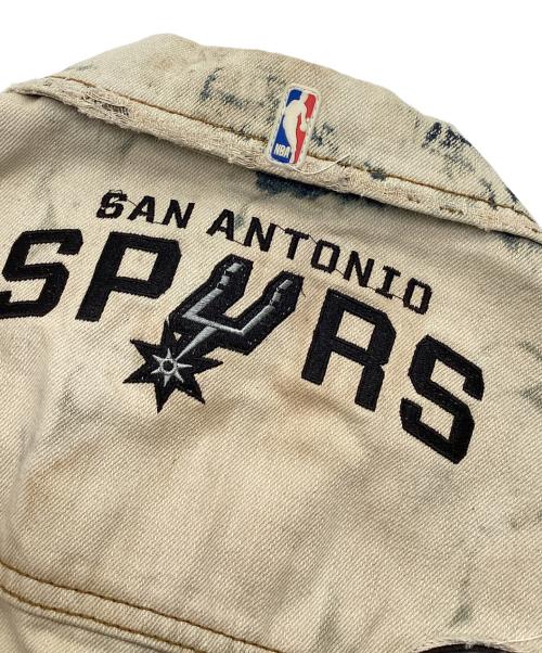 HERITAGE AMERICA（ヘリテージ アメリカ）HERITAGE AMERICA (ヘリテージ アメリカ) ワッペントラッカーデニムベスト ベージュ サイズ:XLの古着・服飾アイテム