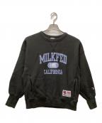 Champion REVERSE WEAVE×MILK FED.チャンピオン リバース ウィーブ×ミルクフェド）の古着「コラボプリントスウェット」｜カーキ
