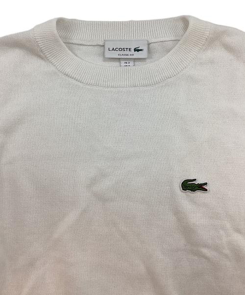 LACOSTE（ラコステ）LACOSTE (ラコステ) 成形横編みニットTシャツ ホワイト サイズ:Sの古着・服飾アイテム