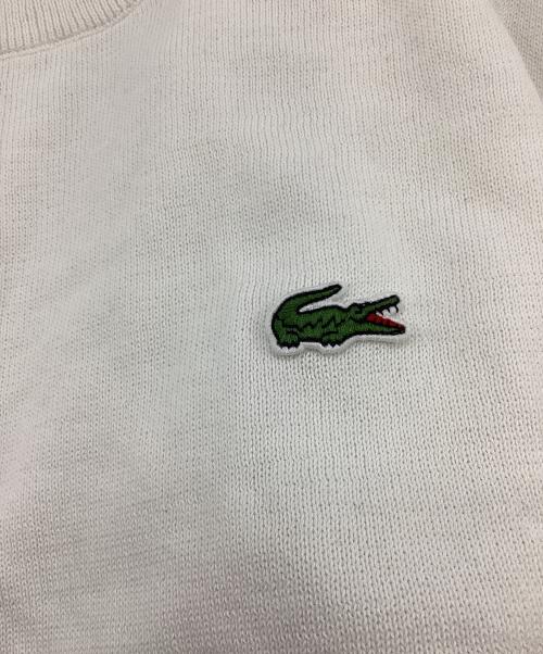 LACOSTE（ラコステ）LACOSTE (ラコステ) 成形横編みニットTシャツ ホワイト サイズ:Sの古着・服飾アイテム