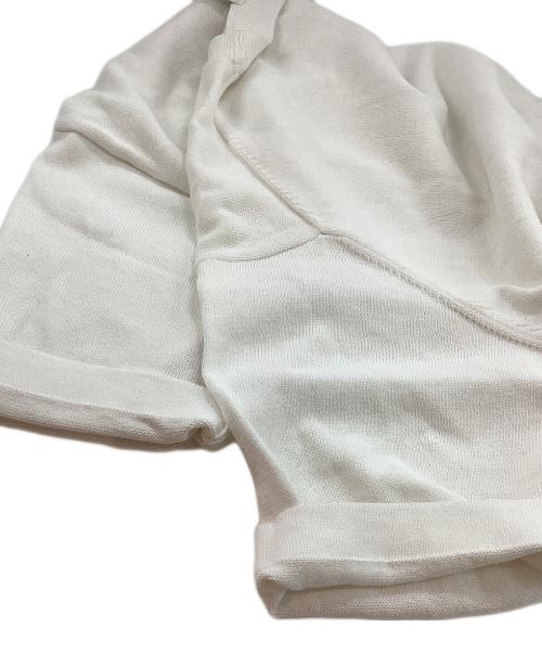 LACOSTE（ラコステ）LACOSTE (ラコステ) 成形横編みニットTシャツ ホワイト サイズ:Sの古着・服飾アイテム