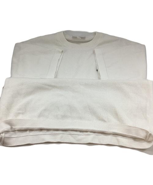 LACOSTE（ラコステ）LACOSTE (ラコステ) 成形横編みニットTシャツ ホワイト サイズ:Sの古着・服飾アイテム