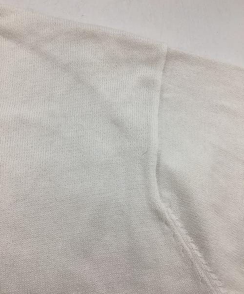 LACOSTE（ラコステ）LACOSTE (ラコステ) 成形横編みニットTシャツ ホワイト サイズ:Sの古着・服飾アイテム
