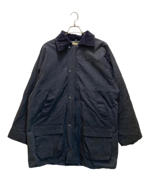 ST.MARKS（セントマークス）ST.MARKS (セントマークス) ヴィンテージオイルドステンカラーコート ネイビー サイズ:XXLの古着・服飾アイテム