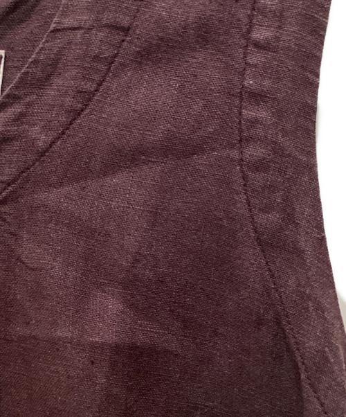 Honnete（オネット）Honnete (オネット) リネンノースリーブワンピース ブラウン サイズ:FREEの古着・服飾アイテム