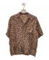 TOWN CRAFT（タウンクラフト）の古着「レオパード柄レーヨンシャツ」｜ブラウン
