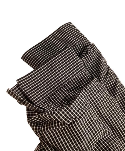 KRIS VAN ASSCHE（クリス ヴァン アッシュ）KRIS VAN ASSCHE (クリス ヴァン アッシュ) 変形チェックシャツ ブラック サイズ:44の古着・服飾アイテム