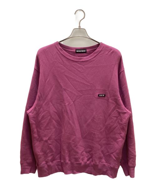 GOD SELECTION XXX（ゴッドセレクショントリプルエックス）GOD SELECTION XXX (ゴッドセレクショントリプルエックス) CREW NECK SWEAT パープル サイズ:XLの古着・服飾アイテム