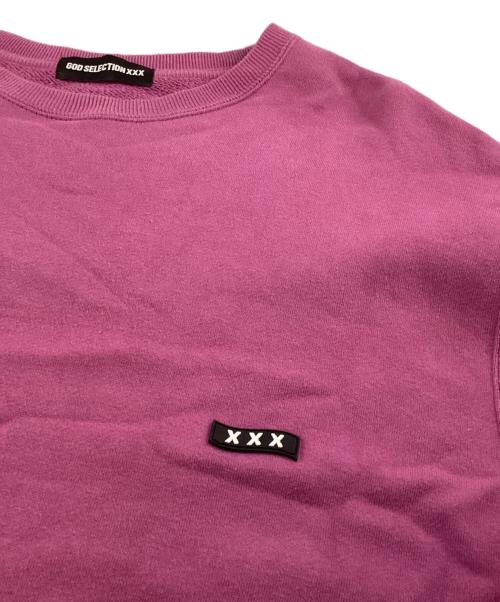 GOD SELECTION XXX（ゴッドセレクショントリプルエックス）GOD SELECTION XXX (ゴッドセレクショントリプルエックス) CREW NECK SWEAT パープル サイズ:XLの古着・服飾アイテム