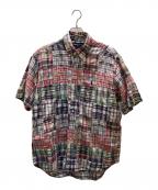 RALPH LAURENラルフローレン）の古着「パッチワークボタンダウン半袖チェックシャツ」｜マルチカラー