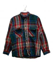National（ナショナル）の古着「ヴィンテージチェック柄ルシャツ」｜グリーン