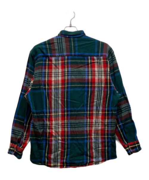 National（ナショナル）National (ナショナル) ヴィンテージチェック柄ルシャツ グリーン サイズ:Lの古着・服飾アイテム