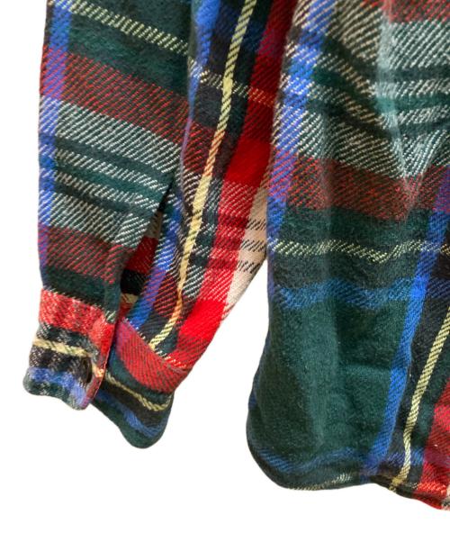 National（ナショナル）National (ナショナル) ヴィンテージチェック柄ルシャツ グリーン サイズ:Lの古着・服飾アイテム