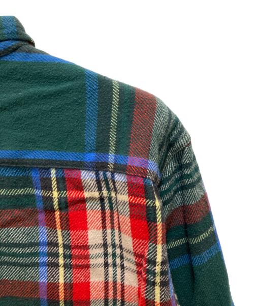National（ナショナル）National (ナショナル) ヴィンテージチェック柄ルシャツ グリーン サイズ:Lの古着・服飾アイテム