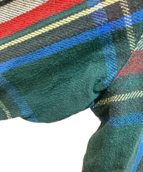 National（ナショナル）National (ナショナル) ヴィンテージチェック柄ルシャツ グリーン サイズ:Lの古着・服飾アイテム