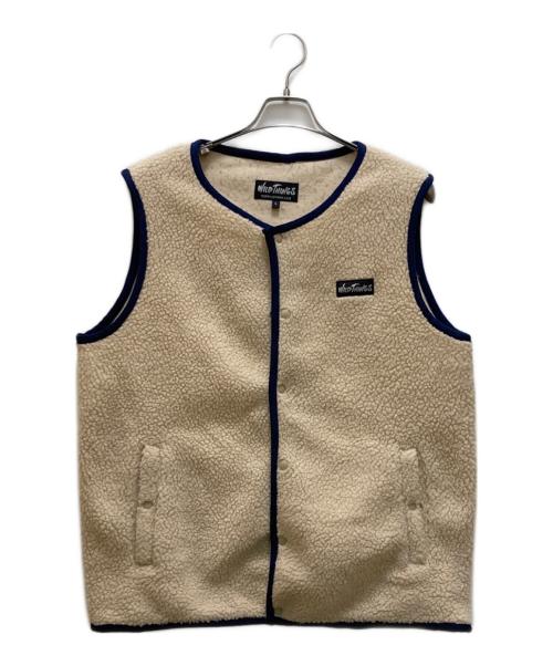 WILD THINGS（ワイルドシングス）WILD THINGS (ワイルドシングス) green label relaxing (グリーンレーベルリラクシング) 別注フリースベスト アイボリー サイズ:Lの古着・服飾アイテム