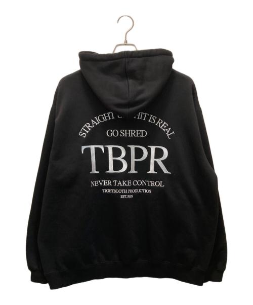 TIGHTBOOTH PRODUCTION（タイトブースプロダクション）TIGHTBOOTH PRODUCTION (タイトブースプロダクション) ロゴデザインプルオーバーパーカー ブラック サイズ:Lの古着・服飾アイテム