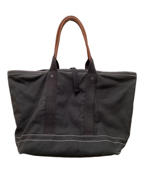 POLO JEANS CO.（ポロジーンズカンパニー）POLO JEANS CO. (ポロジーンズカンパニー) 星条旗プリント キャンバストートバッグ ブラックの古着・服飾アイテム