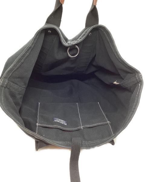 POLO JEANS CO.（ポロジーンズカンパニー）POLO JEANS CO. (ポロジーンズカンパニー) 星条旗プリント キャンバストートバッグ ブラックの古着・服飾アイテム