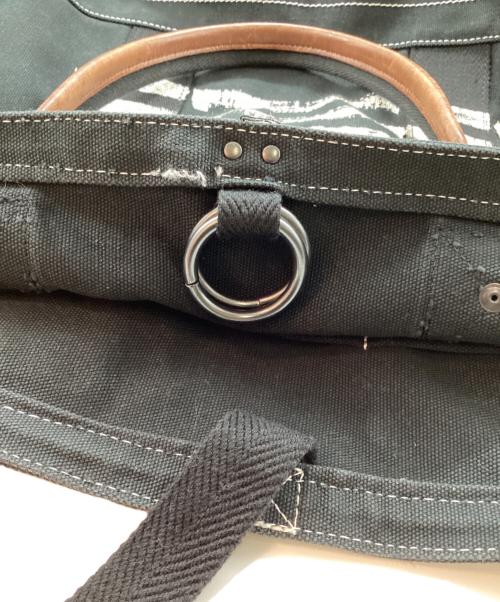 POLO JEANS CO.（ポロジーンズカンパニー）POLO JEANS CO. (ポロジーンズカンパニー) 星条旗プリント キャンバストートバッグ ブラックの古着・服飾アイテム