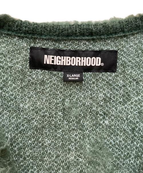 NEIGHBORHOOD（ネイバーフッド）NEIGHBORHOOD (ネイバーフッド) モヘヤカーディガン グリーン サイズ:XLの古着・服飾アイテム