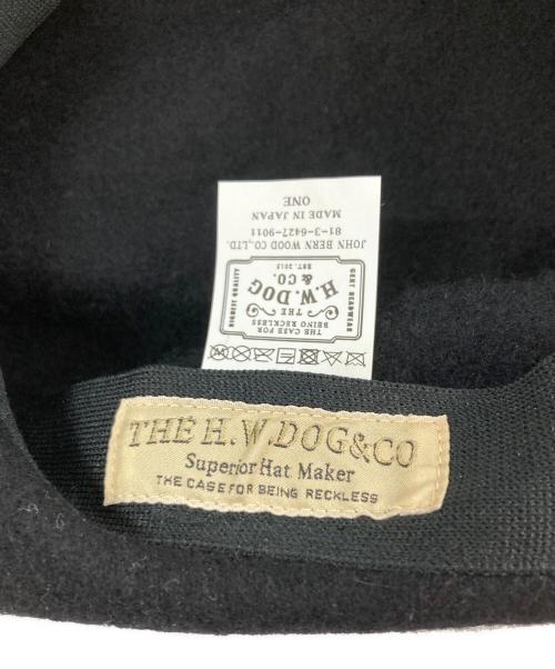 THE H.W.DOG&CO.（エイチダブリュードッグアンドコー）THE H.W.DOG&CO. (エイチダブリュードッグアンドコー) ベレー帽 ブラックの古着・服飾アイテム