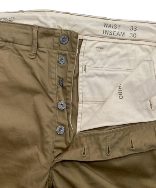 RRL（ダブルアールエル）RRL (ダブルアールエル) BEAMS PLUS (ビームスプラス) 別注 VH-63 チノトラウザー ベージュ サイズ:33×30の古着・服飾アイテム