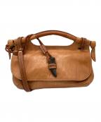 gentenゲンテン）の古着「トグルボタン レザーショルダーバッグ」｜ブラウン