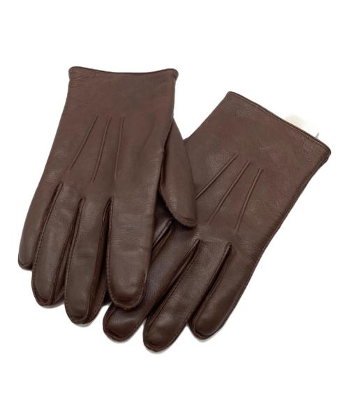 RRL（ダブルアールエル）RRL (ダブルアールエル) ラインドレザーグローブ ブラウンの古着・服飾アイテム