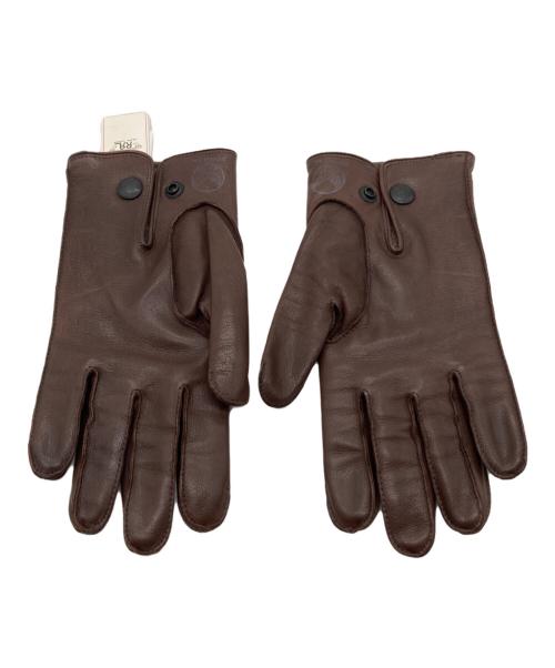 RRL（ダブルアールエル）RRL (ダブルアールエル) ラインドレザーグローブ ブラウンの古着・服飾アイテム