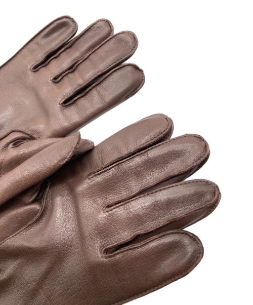 RRL（ダブルアールエル）RRL (ダブルアールエル) ラインドレザーグローブ ブラウンの古着・服飾アイテム