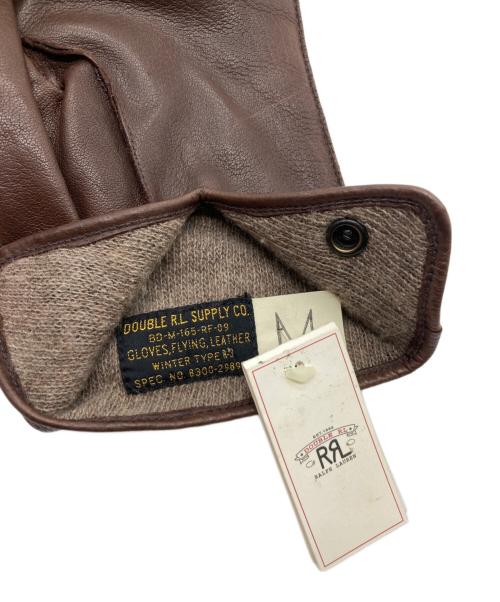 RRL（ダブルアールエル）RRL (ダブルアールエル) ラインドレザーグローブ ブラウンの古着・服飾アイテム