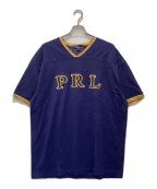 POLO RALPH LAURENポロ・ラルフローレン）の古着「PRLワッペン リンガーTシャツ」｜ネイビー