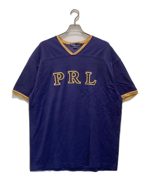 POLO RALPH LAUREN（ポロ・ラルフローレン）POLO RALPH LAUREN (ポロ・ラルフローレン) PRLワッペン リンガーTシャツ ネイビー サイズ:Lの古着・服飾アイテム