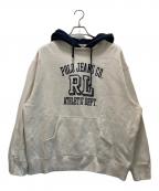 POLO JEANS CO.ポロジーンズカンパニー）の古着「ロゴ刺繍後付けパーカー」｜ホワイト×ネイビー