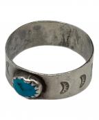 INDIAN JEWERYインディアン ジュエリー）の古着「スタンプワーク ターコイズリング」