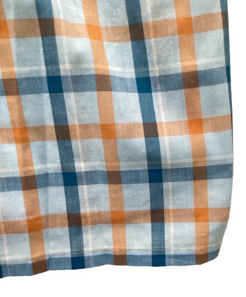 Royal Knight（ロイヤルナイト）Royal Knight (ロイヤルナイト) ヴィンテージオープンカラーチェックシャツ ブルー×ブラウン サイズ:Lの古着・服飾アイテム