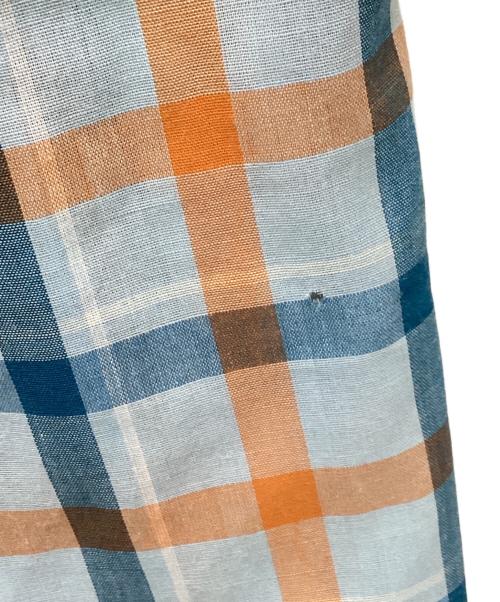 Royal Knight（ロイヤルナイト）Royal Knight (ロイヤルナイト) ヴィンテージオープンカラーチェックシャツ ブルー×ブラウン サイズ:Lの古着・服飾アイテム